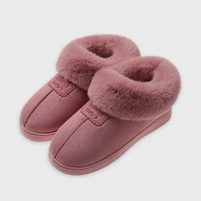 2023 Faux Fur Winter Warm Shoes Woman Men Indoor Slippers Soft Plush Anti-slip Lovers Home Floor Slipper Cotton Slides SH08271