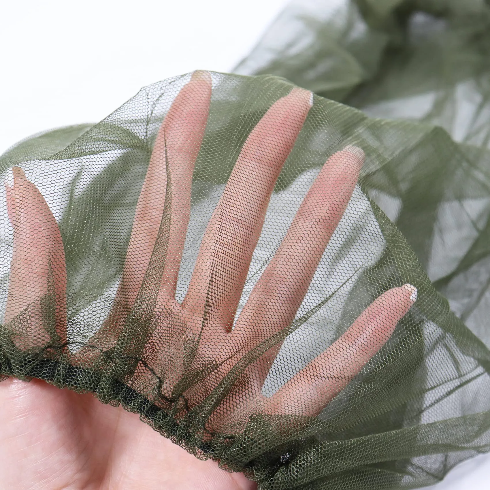 4 Pieces Mosquito Head Net, Midge Net Head Cover for Outdoor Hiking, Fishing, Camping, Climbing, Green