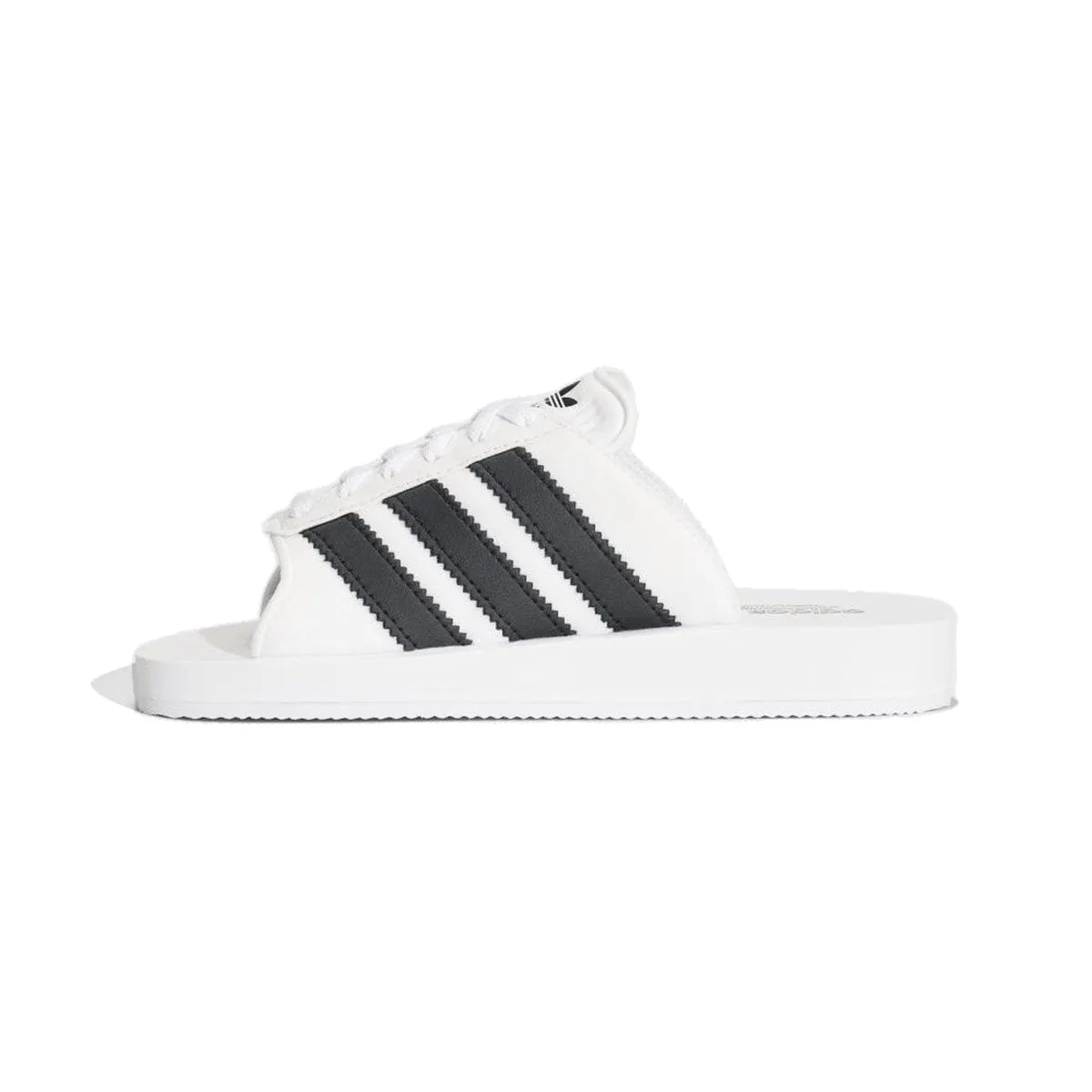 Adidas ガゼル ビーチスライド GAZELLE BEACH SLIDES W FTWWHT/CBLACK/FTWWHT フットウェアホワイト×ブラック×フットウェアホワイト【JQ7420】