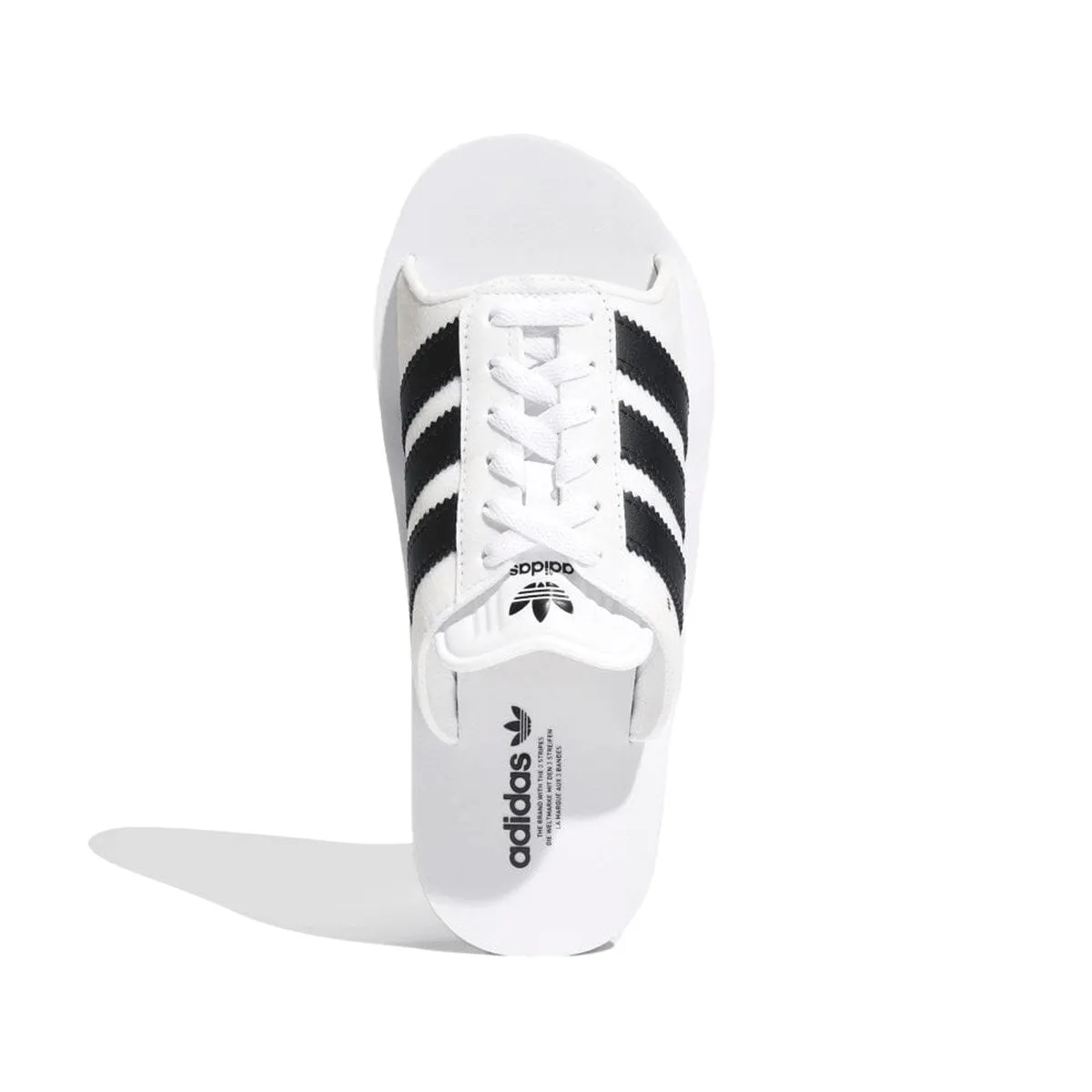 Adidas ガゼル ビーチスライド GAZELLE BEACH SLIDES W FTWWHT/CBLACK/FTWWHT フットウェアホワイト×ブラック×フットウェアホワイト【JQ7420】