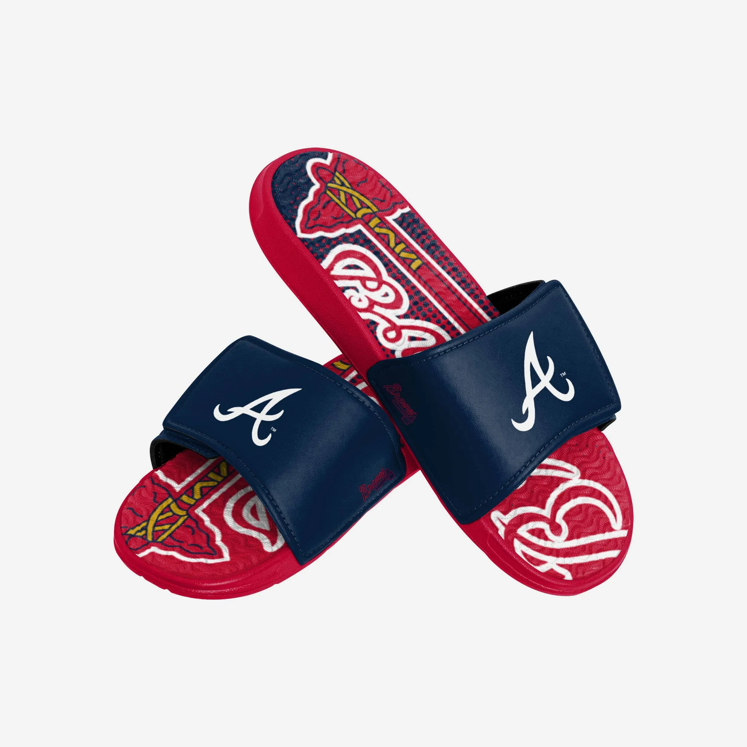Atlanta Braves Gradient Wordmark Gel Slide