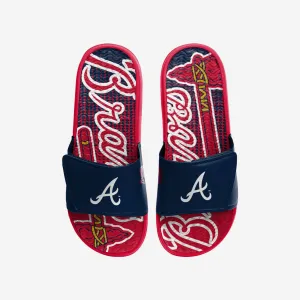 Atlanta Braves Gradient Wordmark Gel Slide