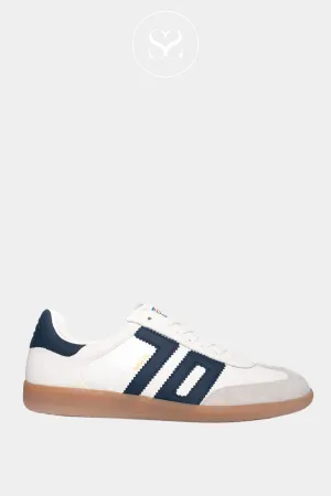 BACK 70 CLOUD NAVY AND WHITE LEATHER TRAINERS