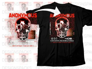 Bold Anonymous Skull Graphic Street Fashion Png Digital Download