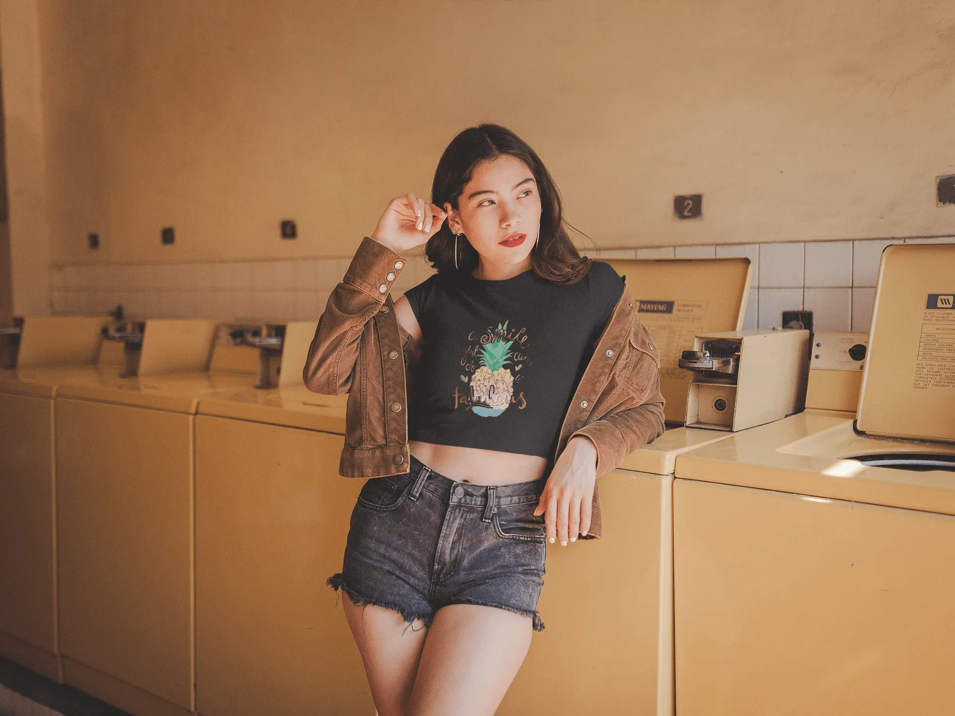 Cheerful Charm Cropped Tee
