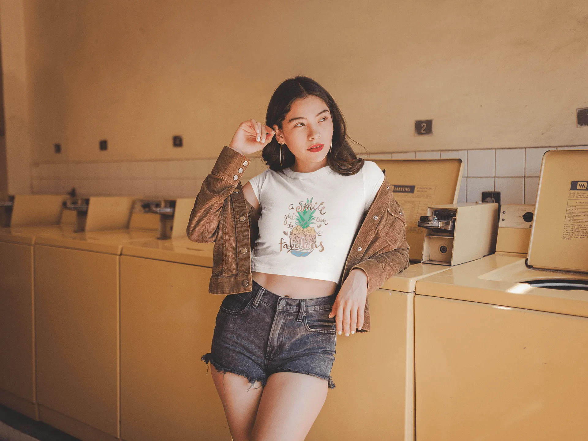 Cheerful Charm Cropped Tee