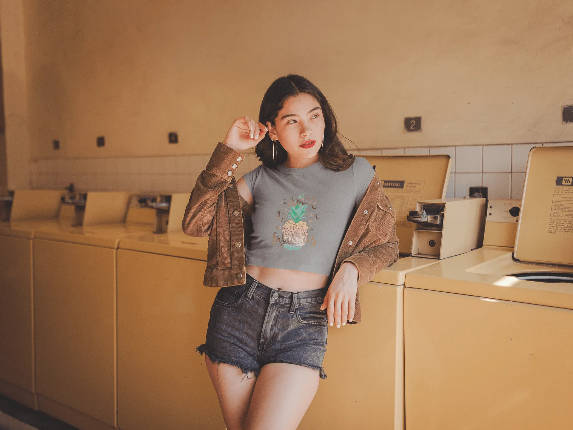 Cheerful Charm Cropped Tee