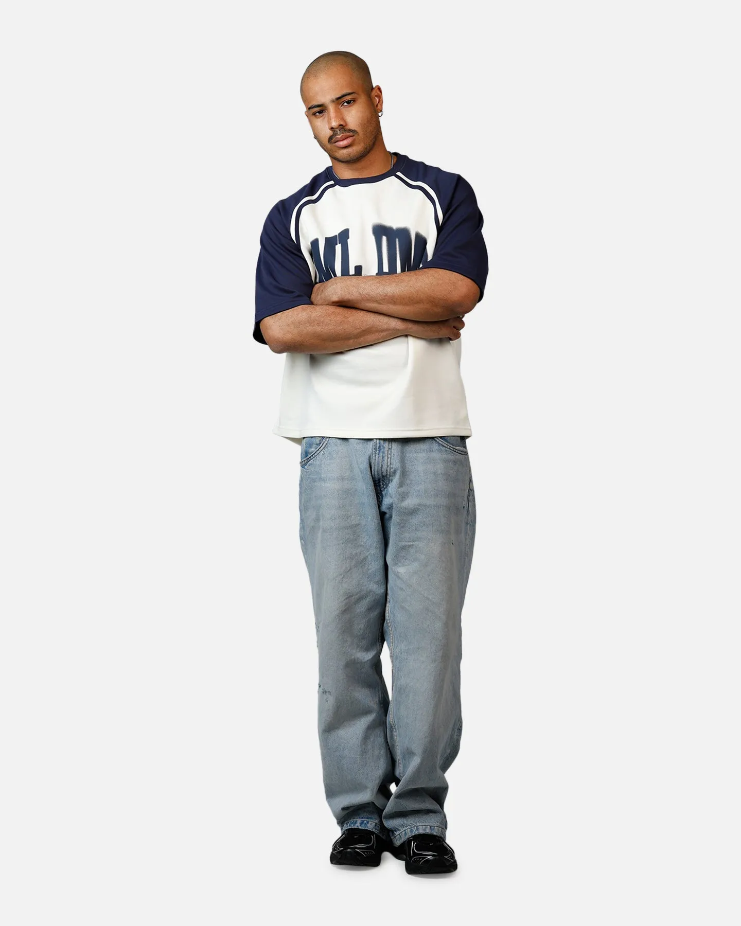 Criminal Damage Varsity Icon T-Shirt Navy