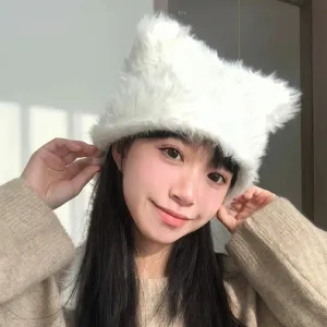 Cute Cat Ear Plush Hat