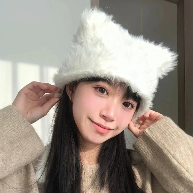 Cute Cat Ear Plush Hat
