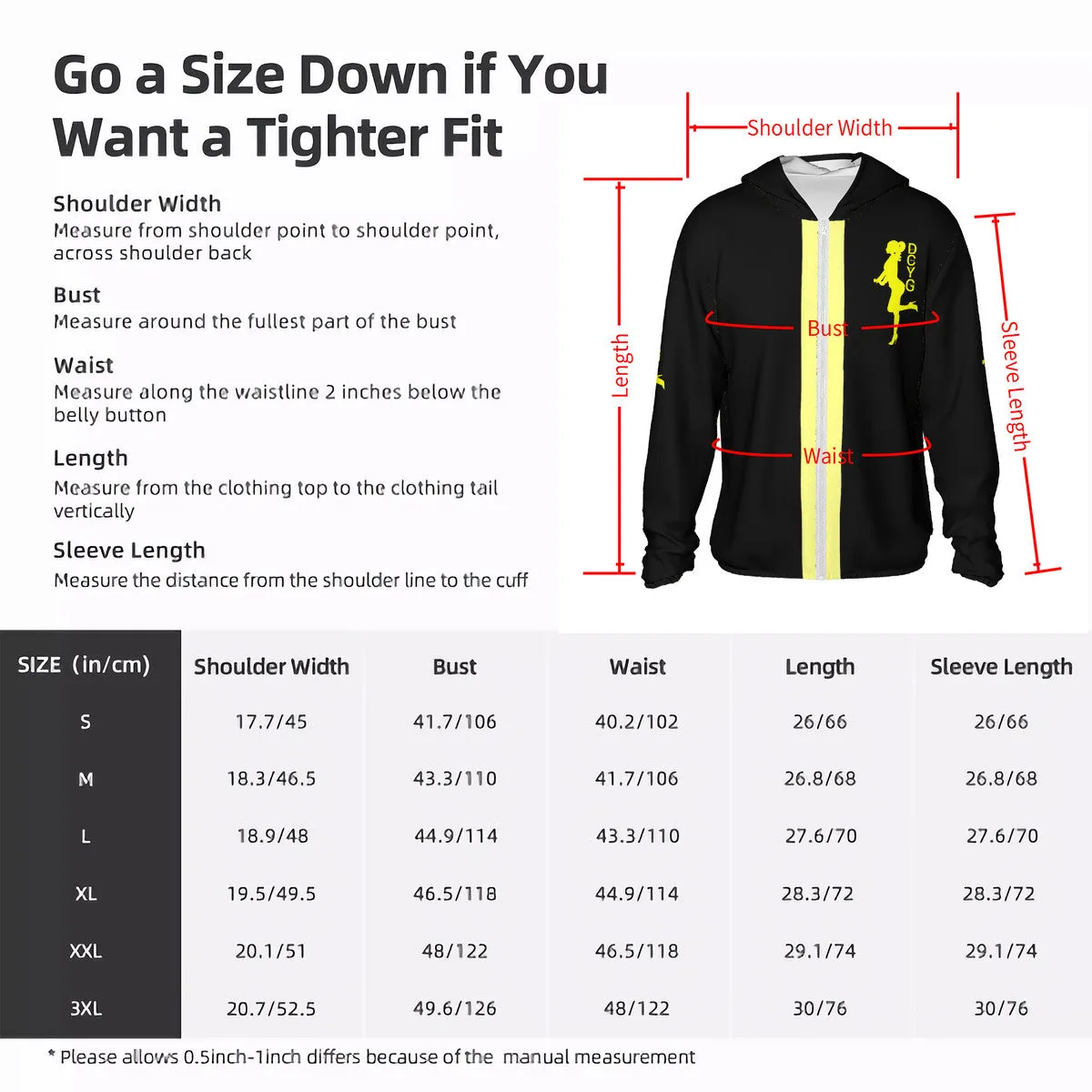 DCYG  Sun Protective Lightweight Zipper Hoodie