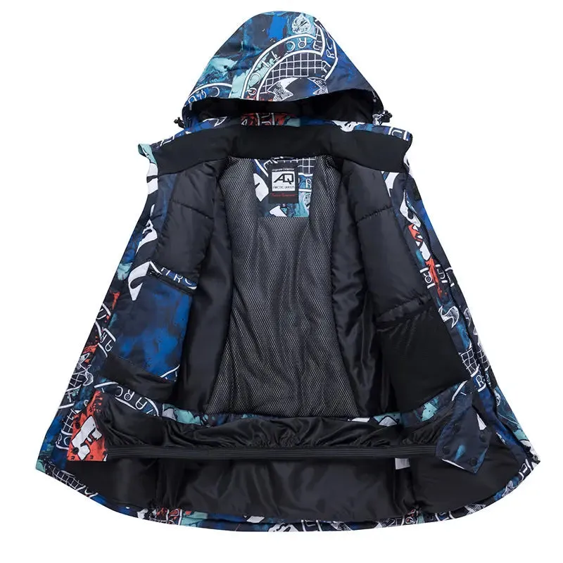 Detachable Hooded Men Ski Snowboard Jacket