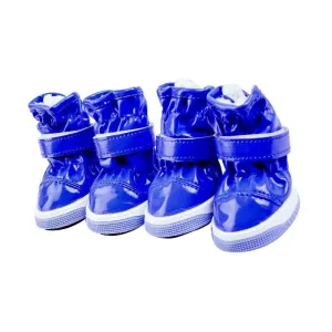 Faux Leather Dog Boots - All Weather - Cashmere lining - 4pcs/set