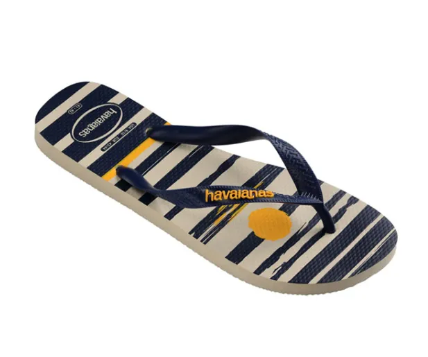 HAVAIANAS TOP NAUTICAL - BEIGE.NAVY BLUE