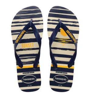 HAVAIANAS TOP NAUTICAL - BEIGE.NAVY BLUE