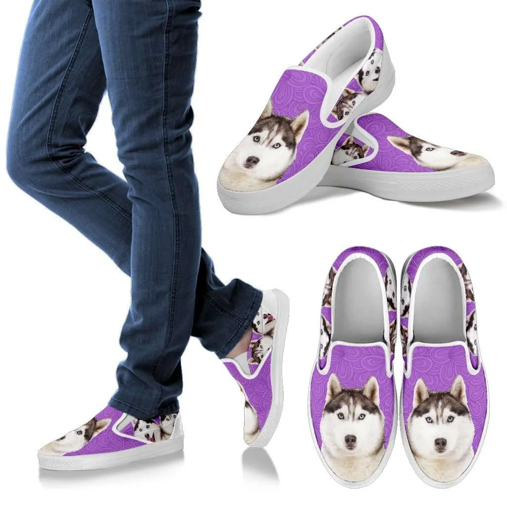 Husky Puppies Canvas Slip-on Shoes Purple