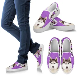 Husky Puppies Canvas Slip-on Shoes Purple