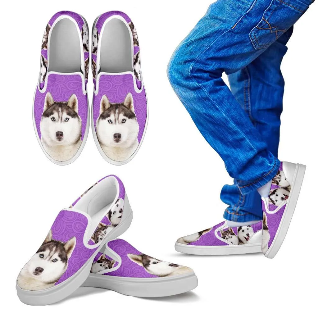 Husky Puppies Canvas Slip-on Shoes Purple