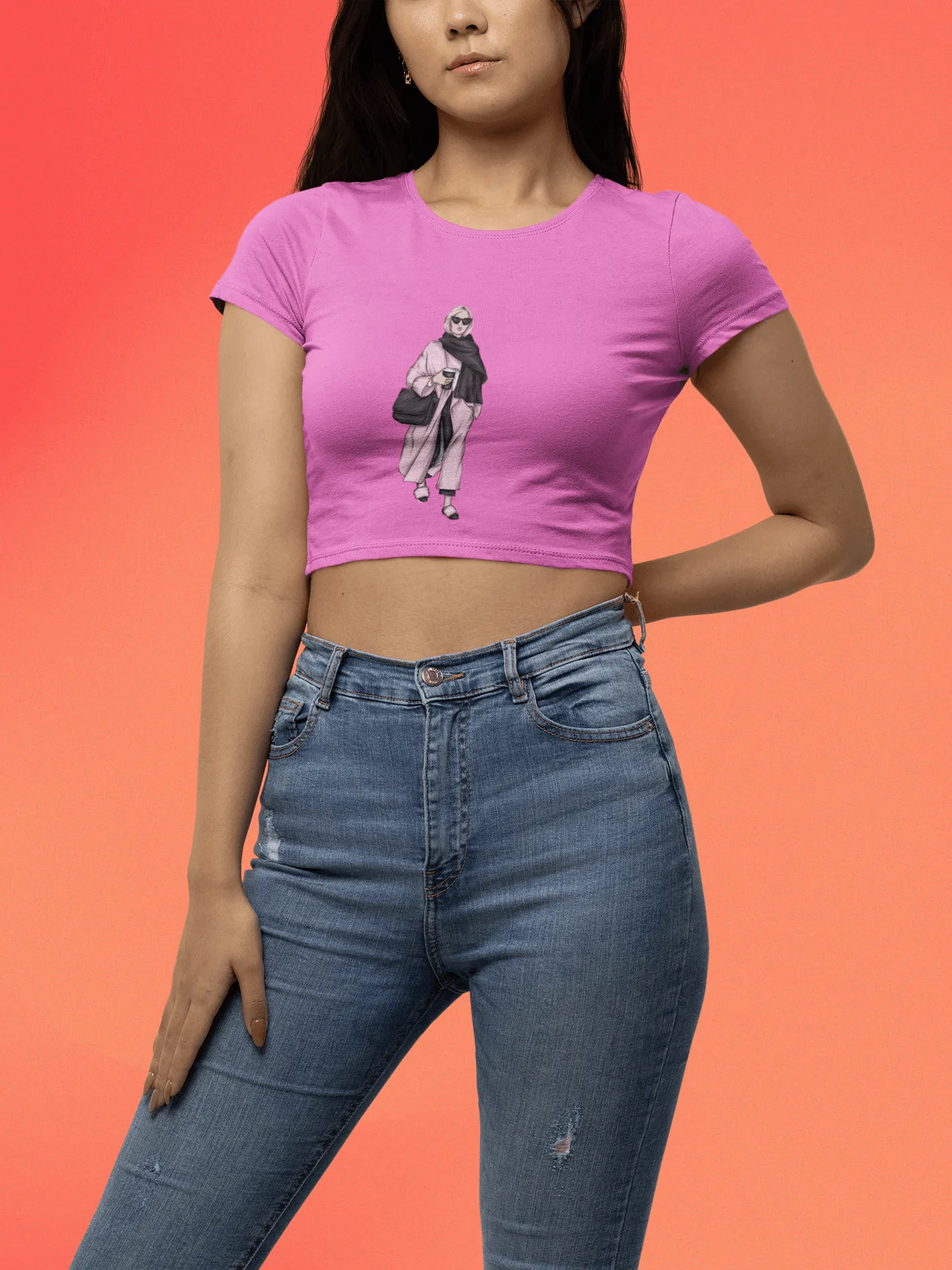 Innovative Style Cropped Tee