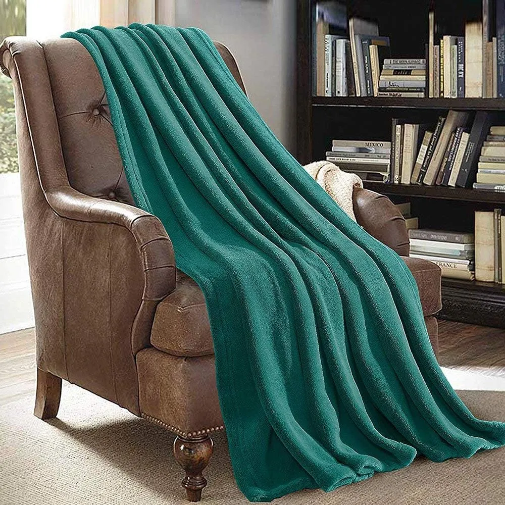 JML Throw Blankets for Couch, Fleece Throw Blanket - Soft Warm, Lightweight Plush Throw Blanket for Bed, Sofa, Chair, Travel, All Season Use, 50"x60", Burgundy