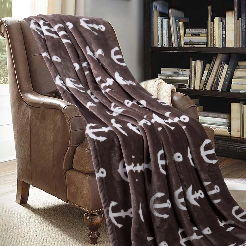JML Throw Blankets for Couch, Fleece Throw Blanket - Soft Warm, Lightweight Plush Throw Blanket for Bed, Sofa, Chair, Travel, All Season Use, 50"x60", Burgundy