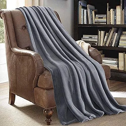 JML Throw Blankets for Couch, Fleece Throw Blanket - Soft Warm, Lightweight Plush Throw Blanket for Bed, Sofa, Chair, Travel, All Season Use, 50"x60", Burgundy