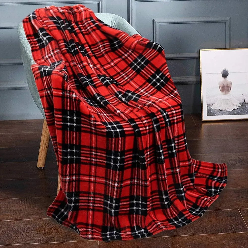 JML Throw Blankets for Couch, Fleece Throw Blanket - Soft Warm, Lightweight Plush Throw Blanket for Bed, Sofa, Chair, Travel, All Season Use, 50"x60", Burgundy