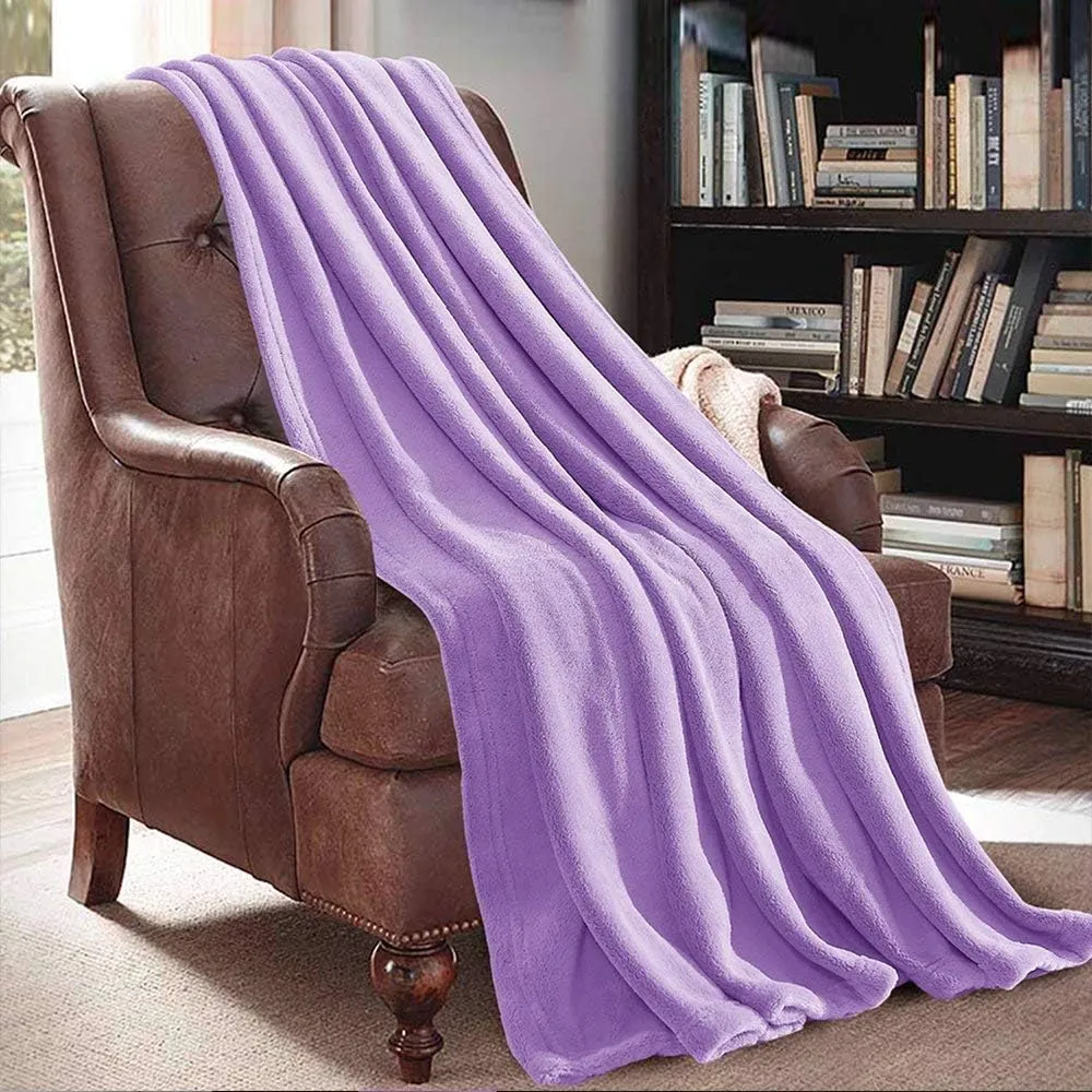 JML Throw Blankets for Couch, Fleece Throw Blanket - Soft Warm, Lightweight Plush Throw Blanket for Bed, Sofa, Chair, Travel, All Season Use, 50"x60", Burgundy