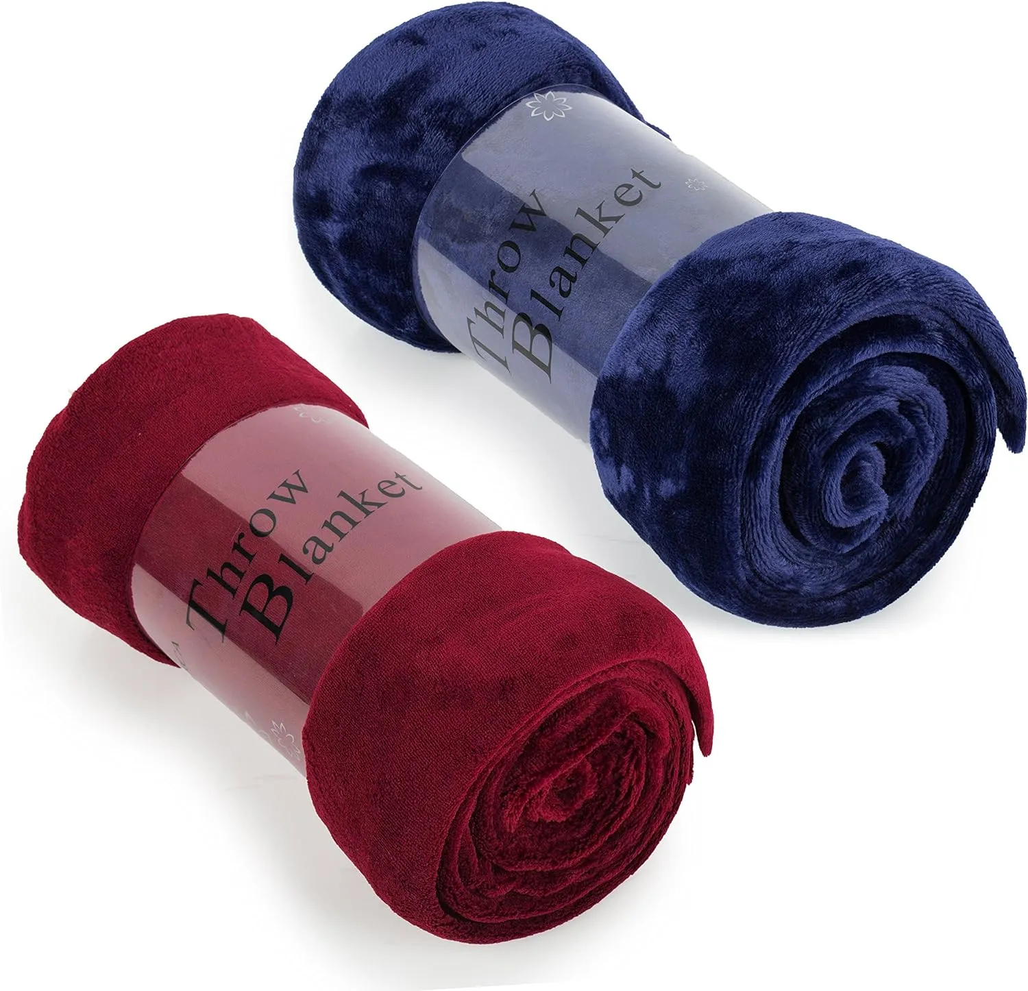 JML Throw Blankets for Couch, Fleece Throw Blanket - Soft Warm, Lightweight Plush Throw Blanket for Bed, Sofa, Chair, Travel, All Season Use, 50"x60", Burgundy