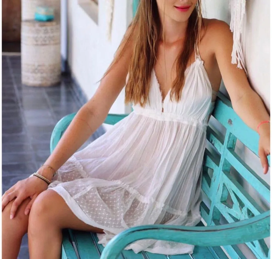 Lara Ethnics - Salud Short Dress with Open Back