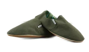 Mens Zasel Cotton Canvas Shoes Army Green