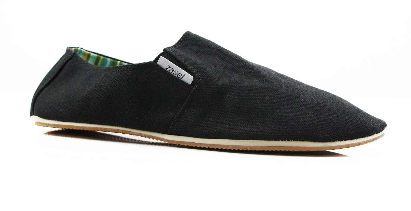 Mens Zasel Cotton Canvas Shoes Black