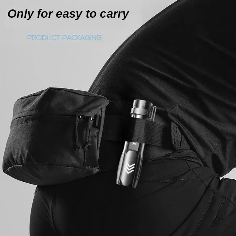 Mini LED Flashlight Built-in 1200mAh Lithium Battery Emergency Torch Waterproof Camping Light USB Rechargeable Camping Lantern