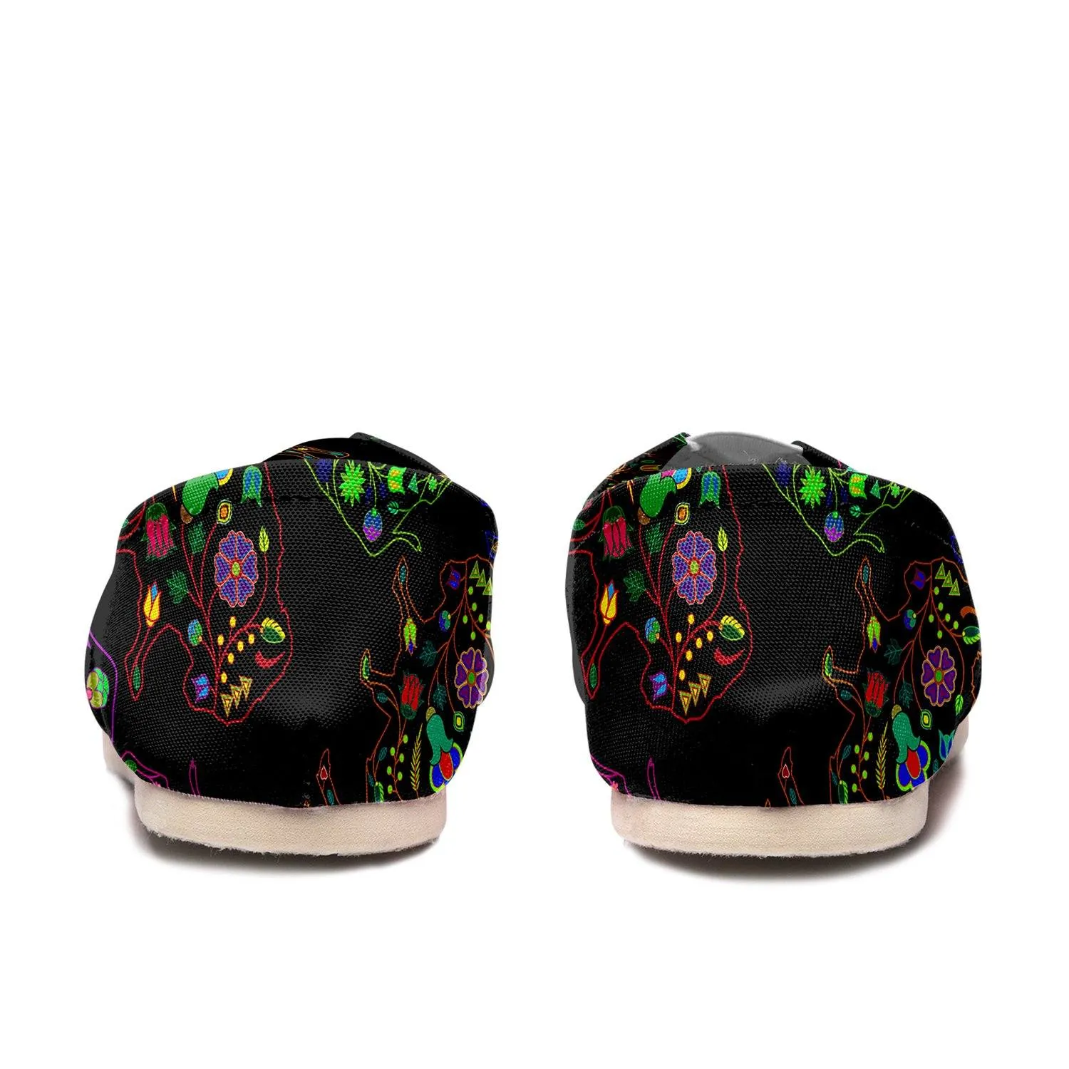 Neon Floral Buffalos Slip On