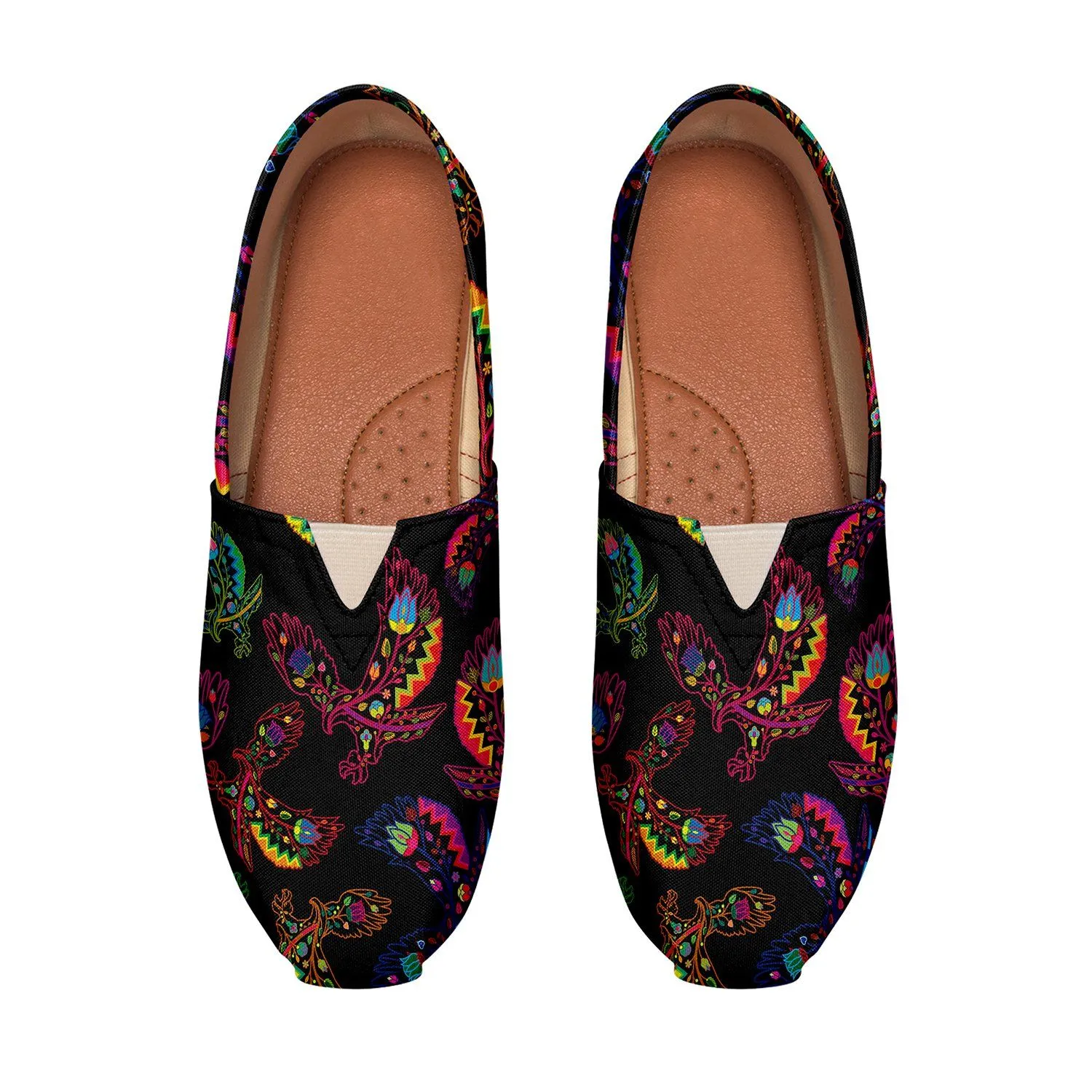 Neon Floral Eagles Slip On