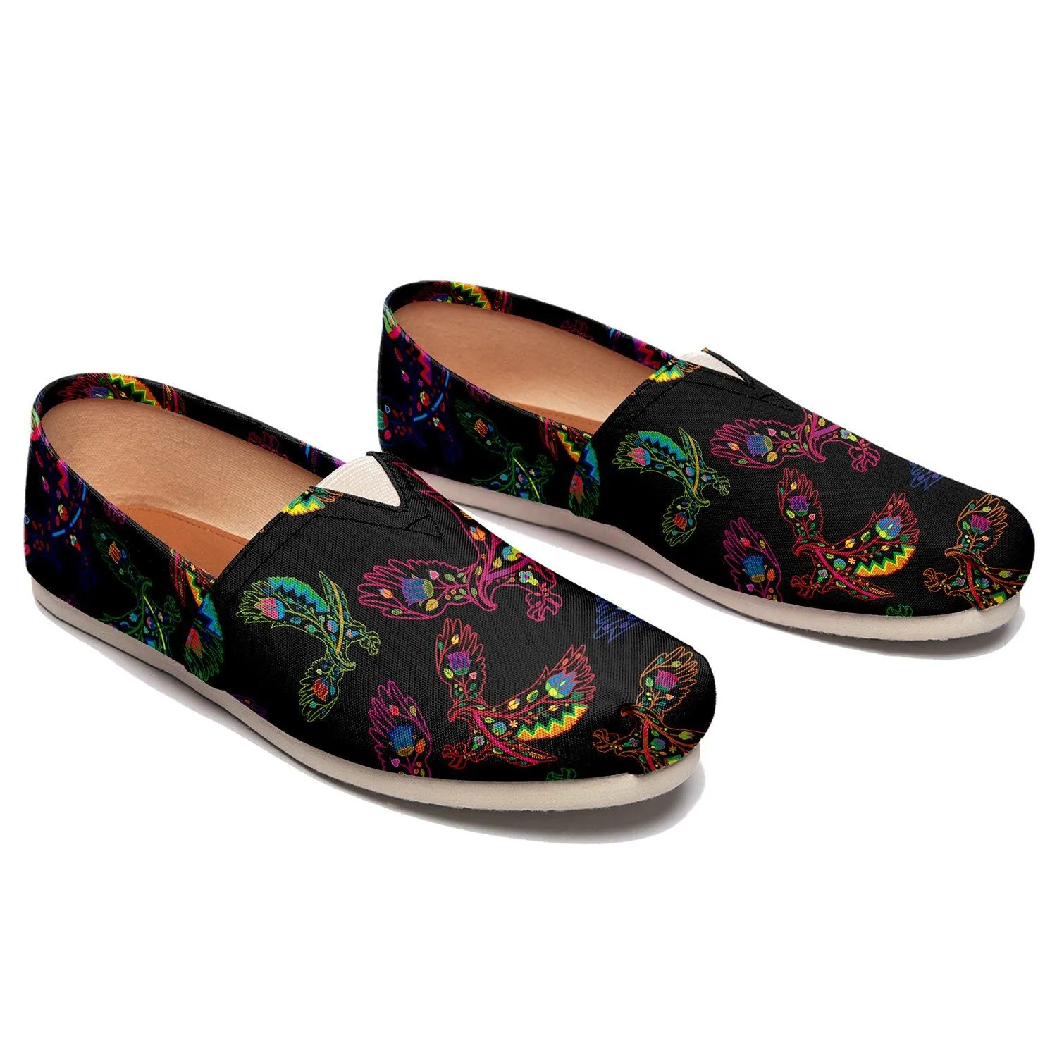 Neon Floral Eagles Slip On