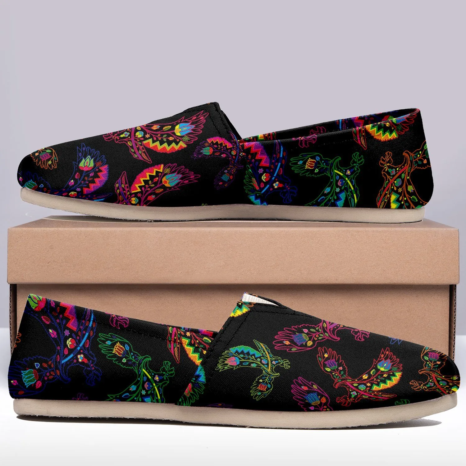 Neon Floral Eagles Slip On