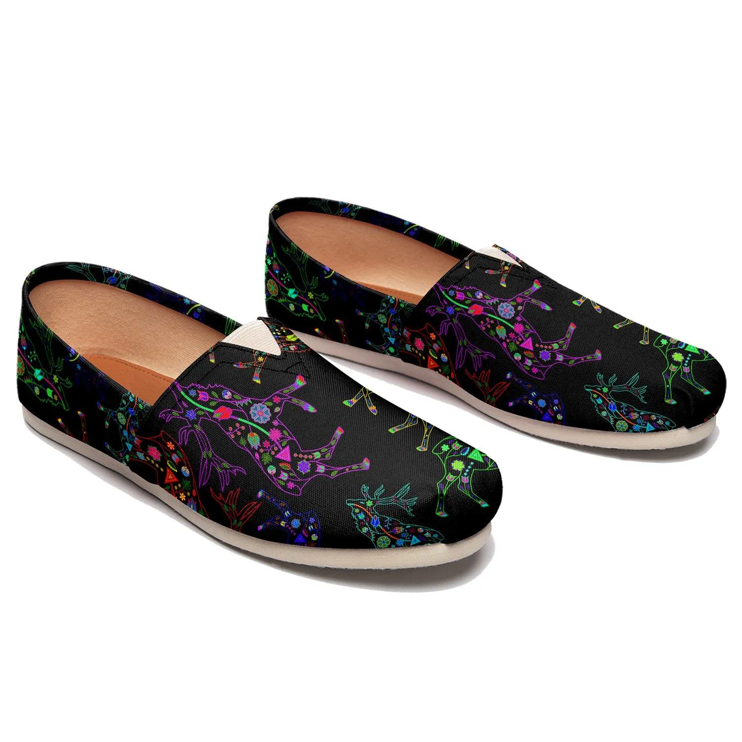 Neon Floral Elks Slip On