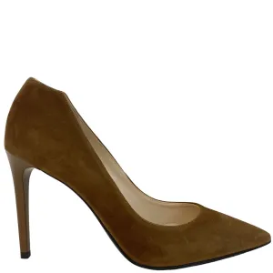 NeroGiardini Brown Suede Leather Modern Stiletto Shoes