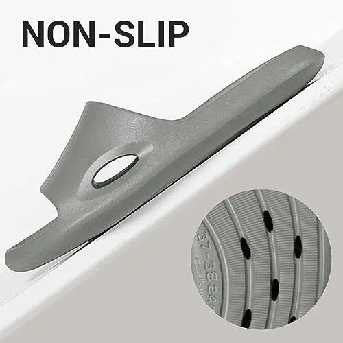 Newbuty Shower Shoes Quick Drying Non-Slip With Holes Men & Women Bathroom Slippers for Pool Guest College Dorm Camping Rainy,Gray,Size 265