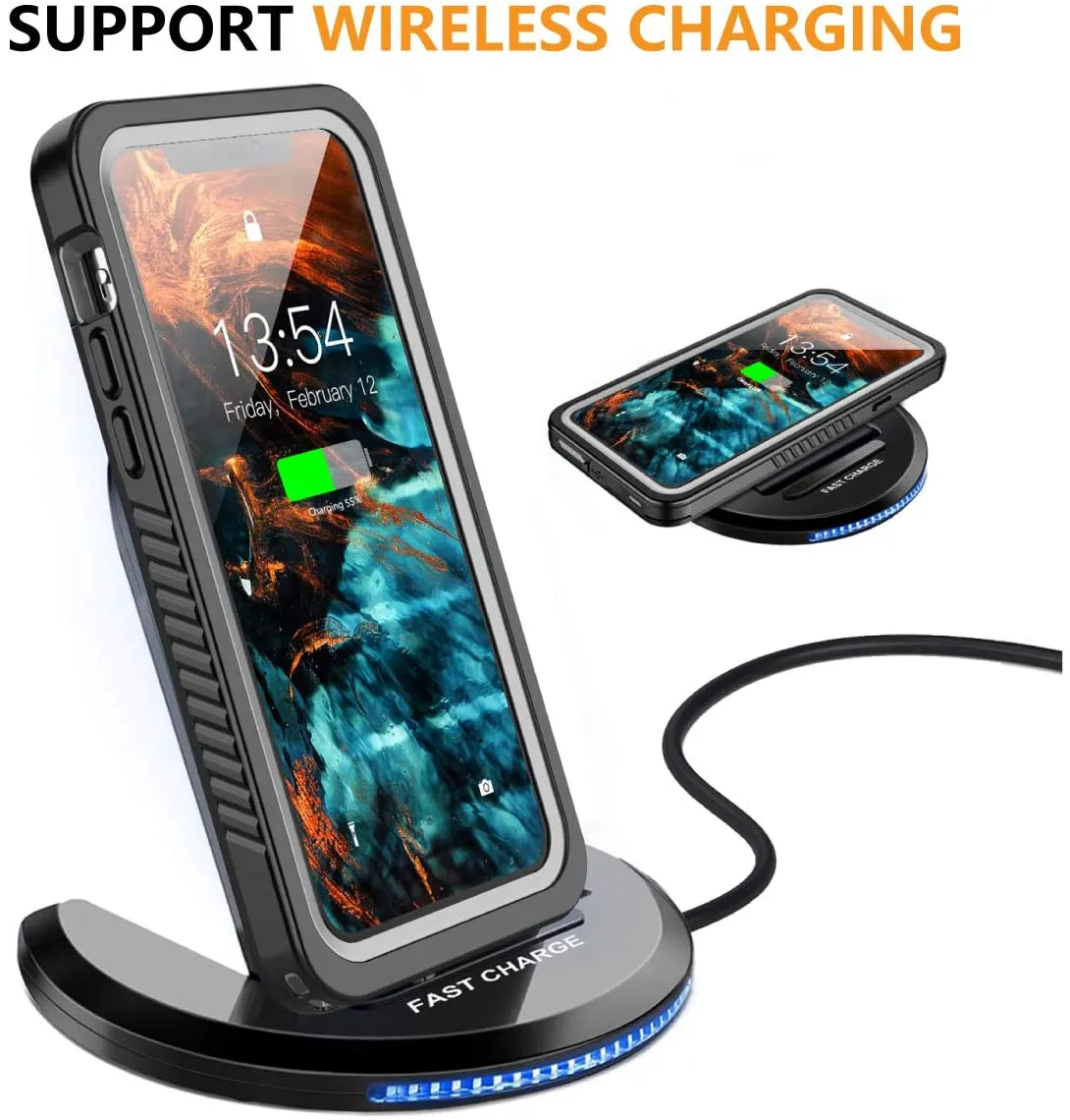 OAKTREE iPhone 11 Pro Shockproof Waterproof Full-Body Rugged Case - Black/Clear