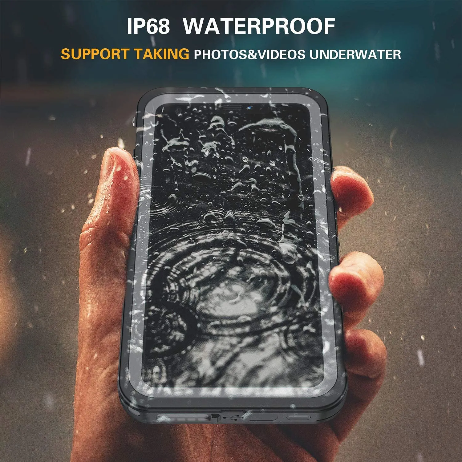 OAKTREE iPhone 11 Pro Shockproof Waterproof Full-Body Rugged Case - Black/Clear