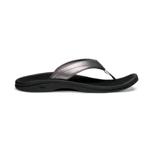 Olukai Women's Ohana Flip Flop - Pewter Black