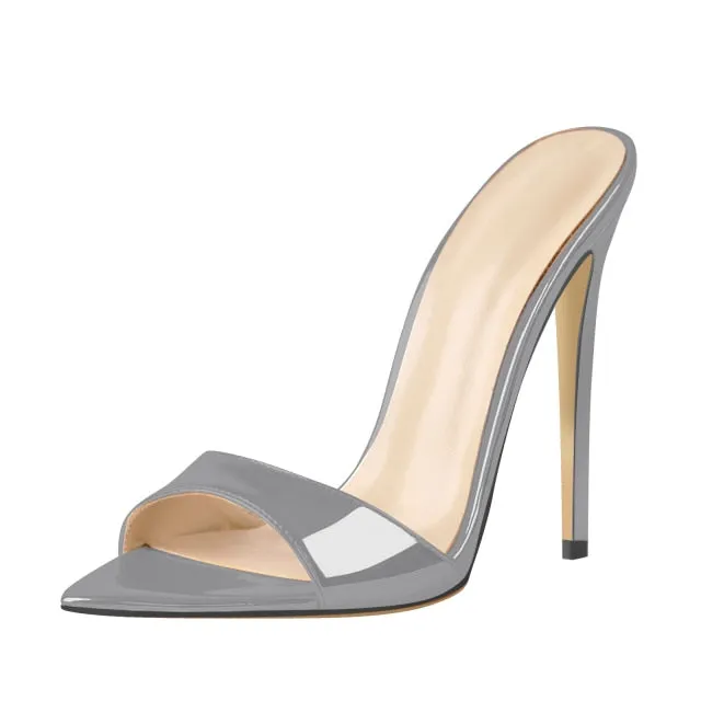 Peep Toe Slip On Thin High Sandals