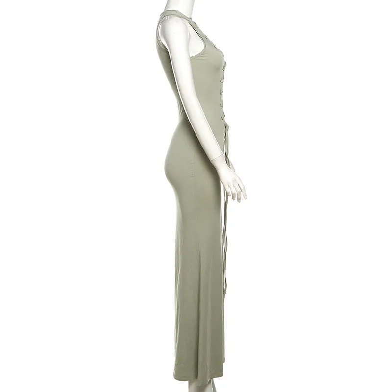 Penelope Bandage Hollow Out Fashion Long Dress