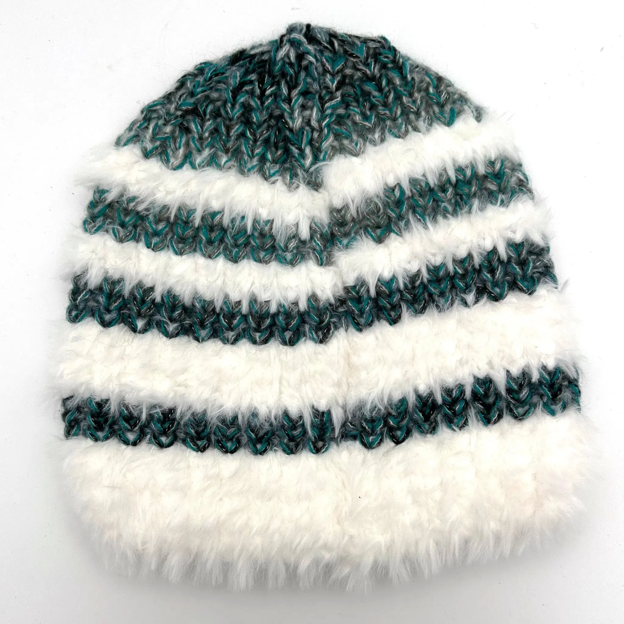 Plush Stripe Knit Beanie