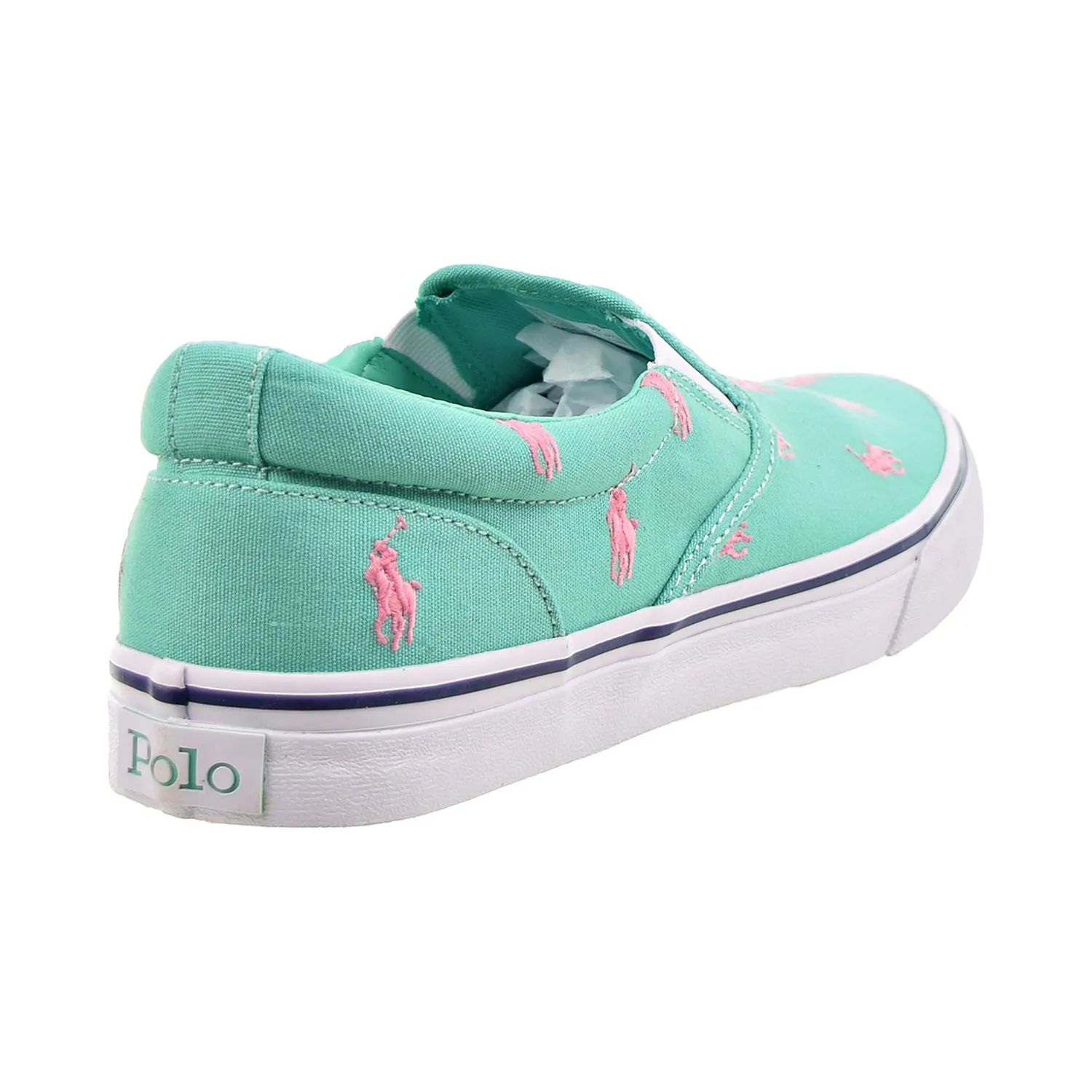 Polo Ralph Lauren Thompson Logo Printed Slip-On Men's Shoes Sunset Green-Pink