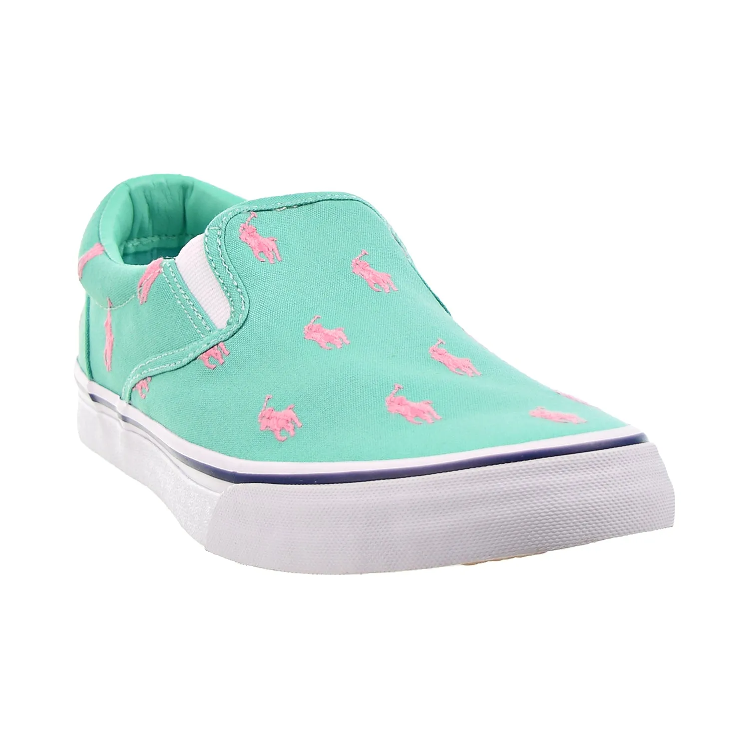 Polo Ralph Lauren Thompson Logo Printed Slip-On Men's Shoes Sunset Green-Pink
