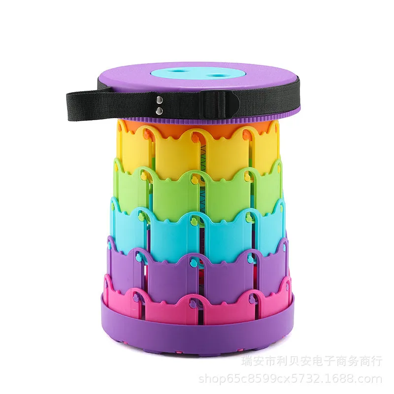 Rainbow Mountain Telescopic Folding Stool