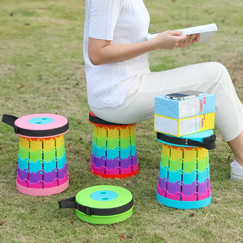 Rainbow Mountain Telescopic Folding Stool